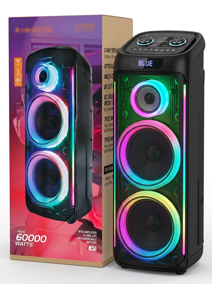 PTG210H 16" ÇİFT MİKROFONLU SD/USB/BLUETOOTH SPEAKER